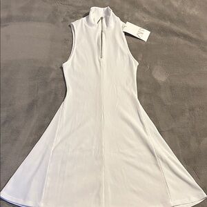 NWT Zara White Zip-Front Mini Dress